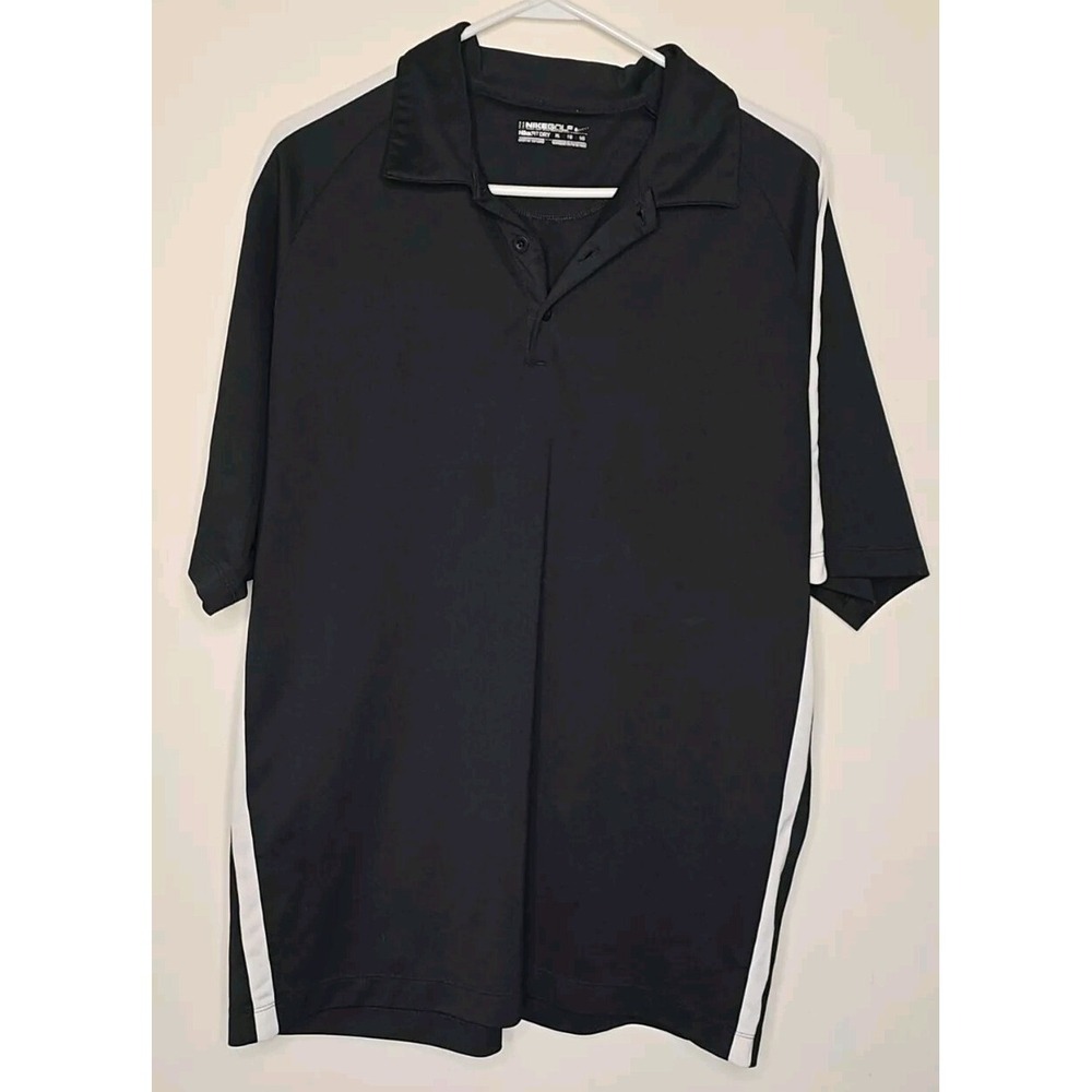 Nike Golf Mens Polo DriFit Men's XL Golf Shirt Black Collared
